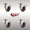 Service Caster 3.5 Inch 316SS High Temp Glass Filled Nylon Plate Caster Set Total Lock Brake SCC-SS316TTL20S3514-GFNSHT-4 - alternate 4